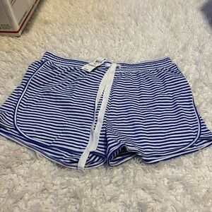NWT Style & Co Cobalt Stripe Pull On Lounge Shorts Size PM S1